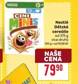 Billa Nestlé Dětské cereálie nabídka