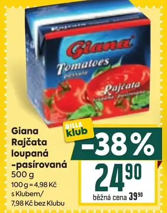 Billa Giana Rajčata loupaná -pasírovaná nabídka