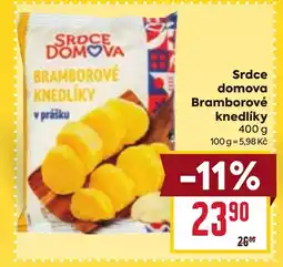 Billa Srdce domova Bramborové knedlíky nabídka