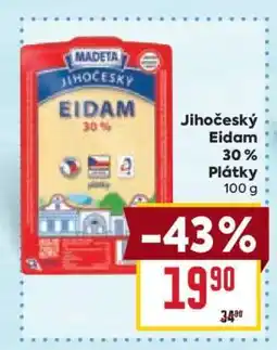 Billa Jihočeský eidam 30% plátky nabídka
