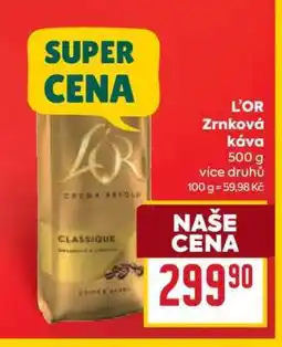 Billa L’OR zrnková káva nabídka