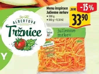 Albert Menu inspirace Julienne mrkev nabídka