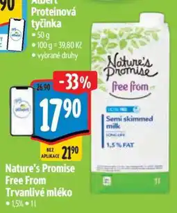 Albert Nature's Promise Free from Trvanlivé mléko nabídka