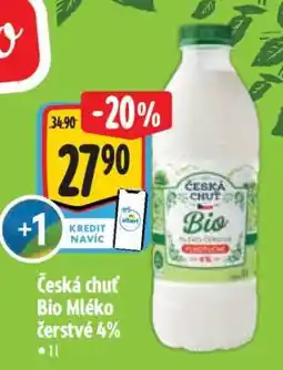 Albert Česká chuť Bio Mléko čerstvé 4% nabídka