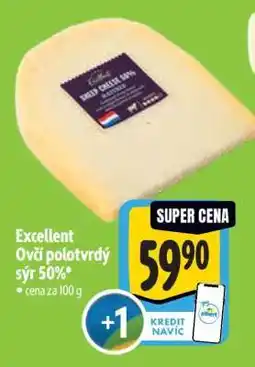 Albert Excellent Ovčí polotvrdý sýr 50% nabídka