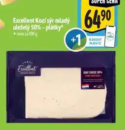 Albert Excellent Kozí sýr mladý uleželý 50% - plátky nabídka