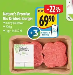 Albert Nature's Promise Bio Drůbeží burger nabídka
