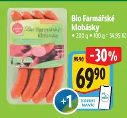 Albert Bio Farmářské klobásky nabídka