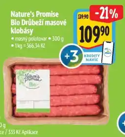 Albert Nature's Promise Bio Drůbeží masové klobásy nabídka