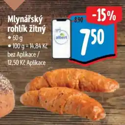 Albert Mlynářský rohlík žitný nabídka