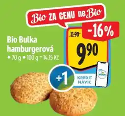 Albert Bio Bulka hamburgerová nabídka