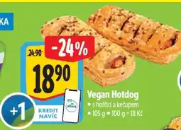 Albert Vegan hotdog nabídka