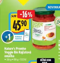 Albert Nature's Promise Veggie Bio Rajčatová omáčka nabídka