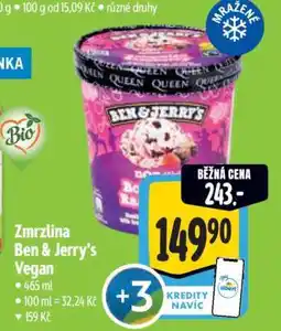 Albert Zmrzlina Ben & Jerry’s Vegan nabídka
