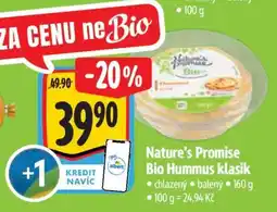 Albert Nature’s Promise Bio Hummus klasik nabídka