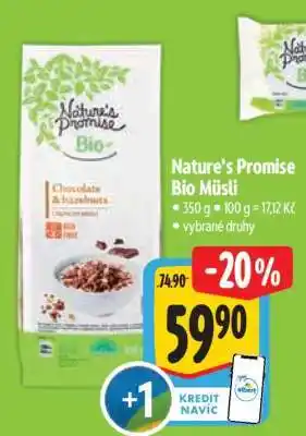 Albert Nature's Promise Bio Müsli nabídka