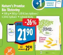 Albert Nature’s Promise Bio Těstoviny nabídka