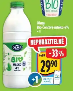 Albert Olma Bio Čerstvé mléko 4% nabídka