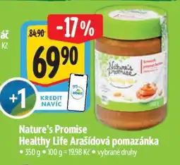 Albert Nature’s Promise Healthy life Arašídová pomazánka nabídka