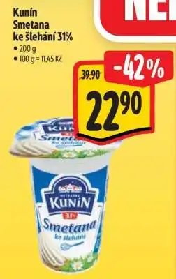 Albert KUNÍN SMETANA KE ŠLEHÁNÍ 31 % nabídka