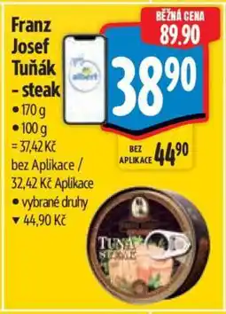 Albert Franz Josef Tuňák steak nabídka