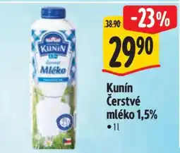 Albert Kunín Čerstvé mléko 1,5% nabídka