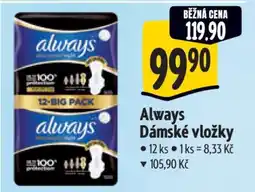 Albert Always Dámské vložky nabídka