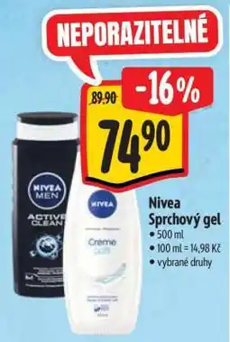 Albert Nivea sprchový gel nabídka