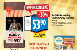 Albert Kostelecké Uzeniny Poctivé párky vídeňské nabídka