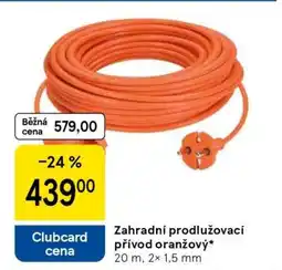 Tesco Zahradní prodlužovací přívod oranžový nabídka