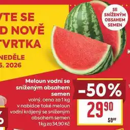 Billa Meloun vodní se sníženým obsahem semen volný, cena za nabídka