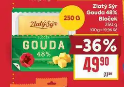 Billa Zlatý Sýr Gouda 48% Bloček nabídka