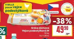 Billa Srdce domova Vejce podestýlková M 10 ks nabídka