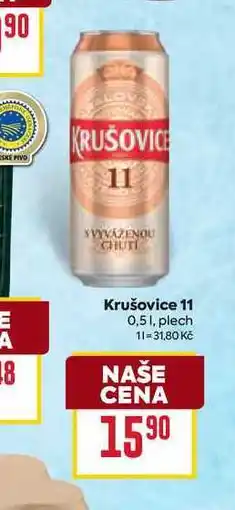 Billa Krušovice 11 0,51, plech nabídka