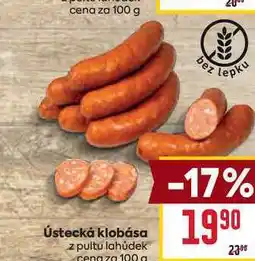 Billa Ústecká klobása z pultu lahůdek nabídka