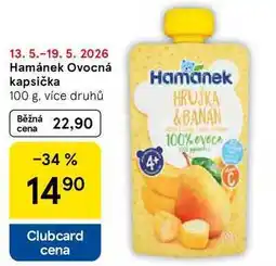 Tesco Hamánek Ovocná kapsička, 100 g, více druhů nabídka