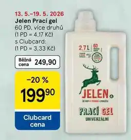Tesco Jelen Prací gel, 60 PD nabídka