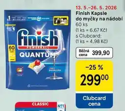 Tesco Finish Kapsle do myčky na nádobí, 60 ks nabídka