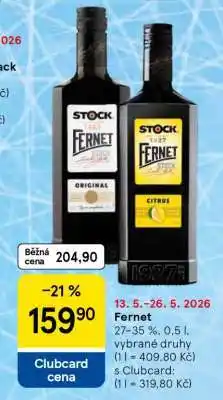 Tesco Fernet nabídka
