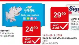 Tesco Gaga Dětské vlhčené ubrousky, 72 ks nabídka