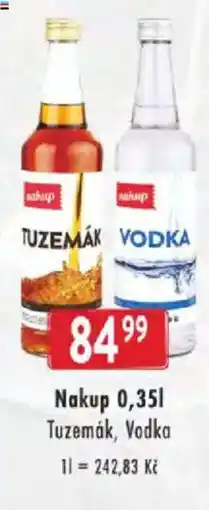 Astur&Qanto Nakup Tuzemák, Vodka nabídka