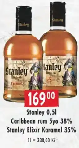 Astur&Qanto Stanley Caribbean rum 5yo 38% Stanley Elixir Karamel 35% nabídka