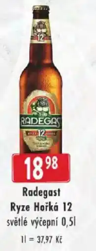 Astur&Qanto Radegast Ryze Hořká 12 světlé výčepní nabídka