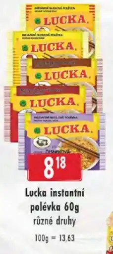 Astur&Qanto Lucka instantní polévka nabídka
