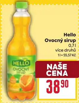 Billa Hello Ovocný sirup nabídka
