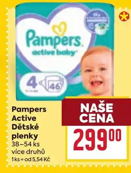 Billa Pampers Active Dětské plenky nabídka