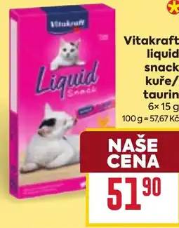 Billa Vitakraft liquid snack kuře/ taurin nabídka