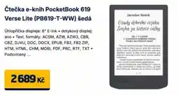 Datart Čtečka e-knih PocketBook 619 Verse Lite (PB619-T-WW) šedá nabídka