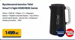 Datart Rychlovarná konvice Tefal Smart'n'light KO851830 černá nabídka