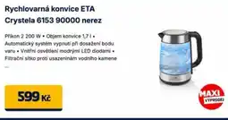 Datart Rychlovarná konvice ETA Crystela 6153 90000 nerez nabídka